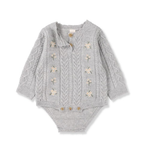 ベビー　長袖ロンパス（70・80cm・tete a tete）