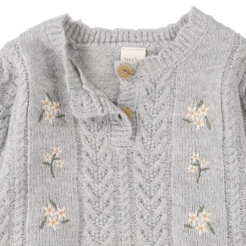 ベビー　長袖ロンパス（70・80cm・tete a tete）