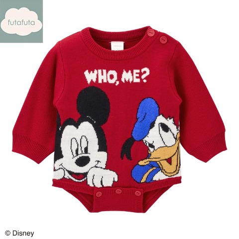 ベビー　ニットロンパス (70・80cm　futafuta/Disney)