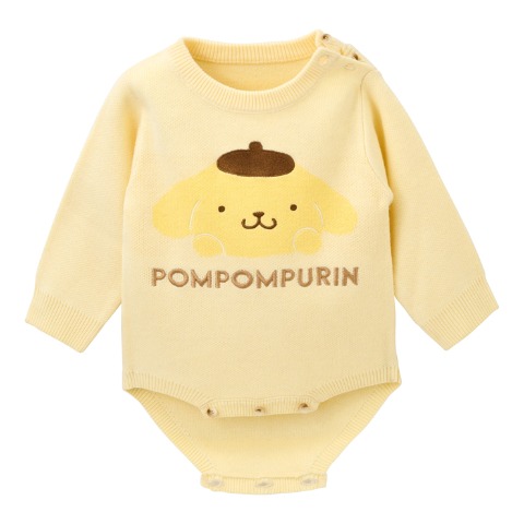 ベビー　ニットロンパス (70・80cm　ポムポムプリン)