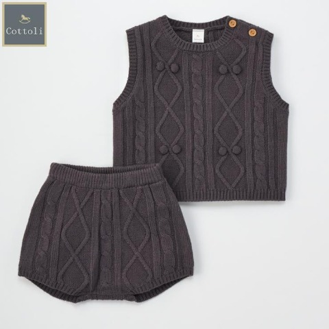 ベビー　ニットブルマスーツ (70・80cm　Cottoli)