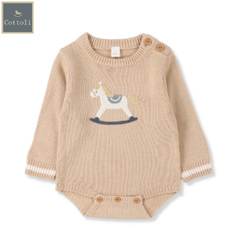 ベビー　長袖ロンパス（70・80cm・Cottoli）