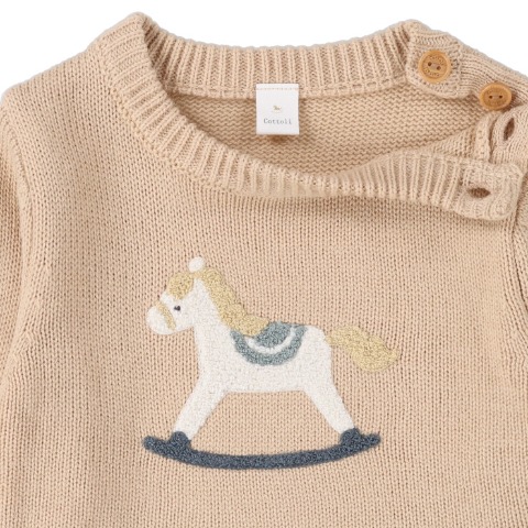 ベビー　長袖ロンパス（70・80cm・Cottoli）