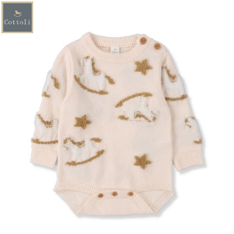 ベビー　長袖ロンパス（70・80cm・Cottoli）