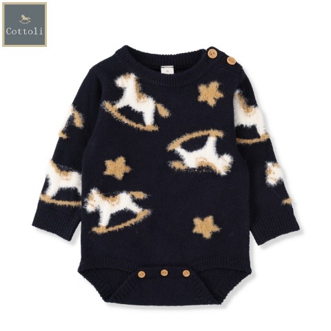 ベビー　長袖ロンパス（70・80cm・Cottoli）