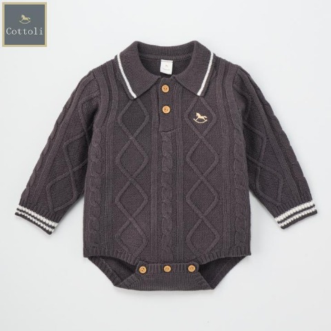 ベビー　ニットロンパス (70・80cm　Cottoli)