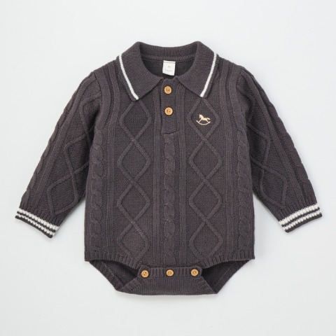 ベビー　ニットロンパス (70・80cm　Cottoli)