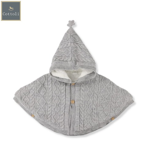 ベビー　ニットポンチョ（70～80cm・Cottoli）