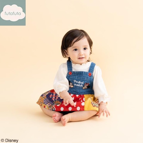 ベビー　サロペットロンパス（70・80cm・futafuta/Disney）