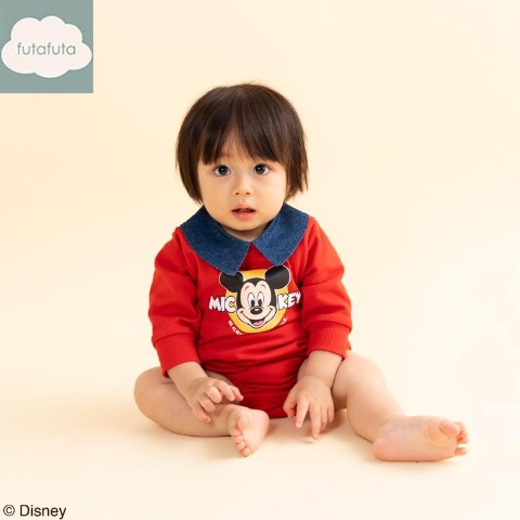 ベビー　長袖ロンパス（70・80cm・futafuta/Disney）