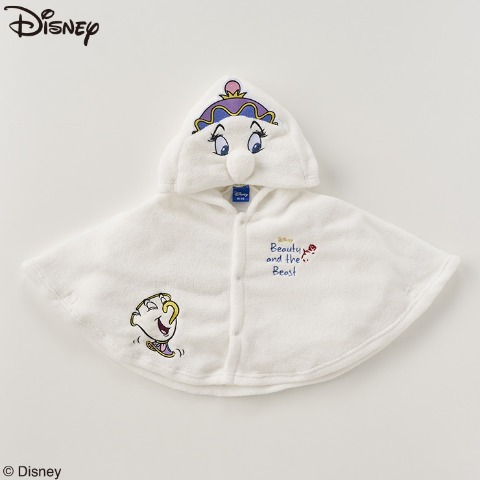 ベビー　フード付ポンチョ (80-95cm　Disney)