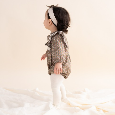 ベビー　ヘアバンド付きロンパス (70・80cm　&mignon)