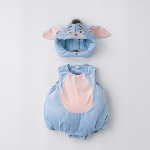 ベビー　帽子+ロンパス（70～80・80～90cm・Cottoli/Disney）