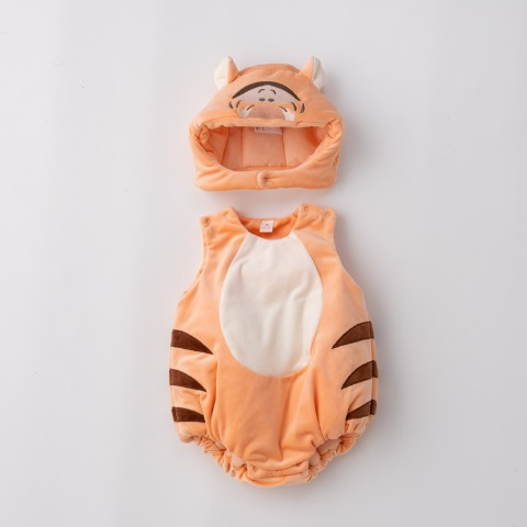 ベビー　帽子+ロンパス（70～80・80～90cm・Cottoli/Disney）
