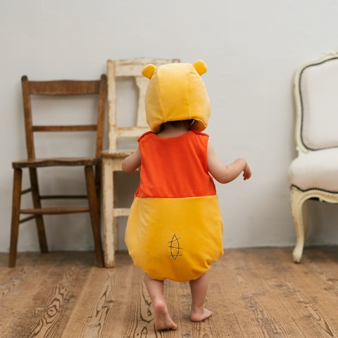 ベビー　帽子+ロンパス（70～80・80～90cm・Cottoli/Disney）