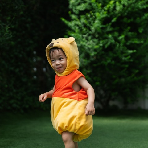 ベビー　帽子+ロンパス（70～80・80～90cm・Cottoli/Disney）