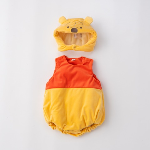 ベビー　帽子+ロンパス（70～80・80～90cm・Cottoli/Disney）