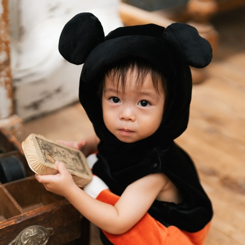 ベビー　ロンパス+帽子（70・80cm・futafuta/Disney）