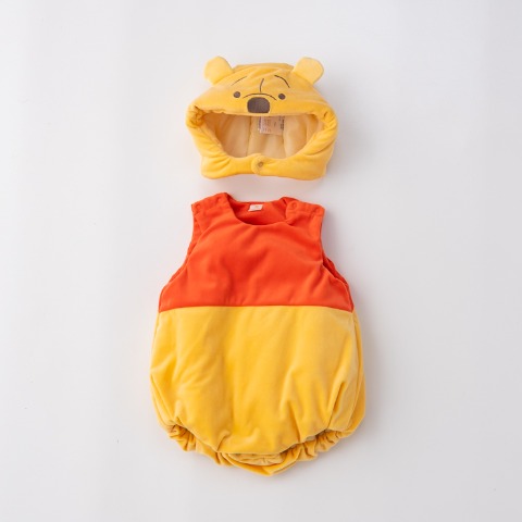 ベビー　帽子+ロンパス（90～100cm・Cottoli/Disney）