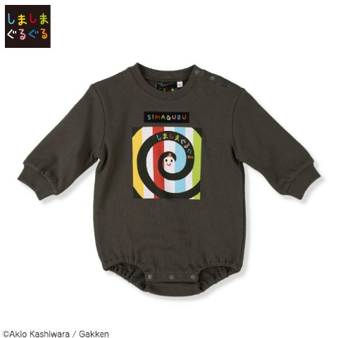 ベビー　ロンパス（70.80cm・しましまぐるぐる）