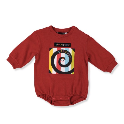 ベビー　ロンパス（70.80cm・しましまぐるぐる）