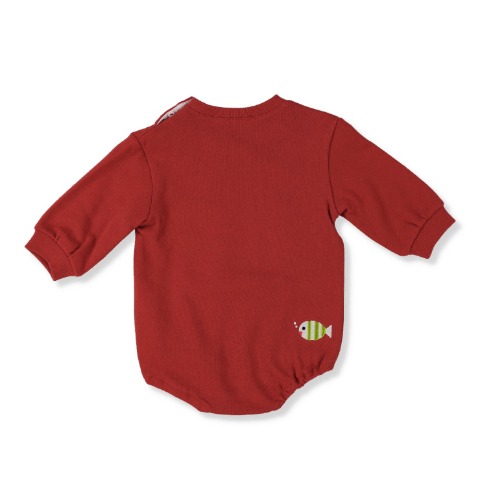 ベビー　ロンパス（70.80cm・しましまぐるぐる）