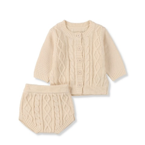 ベビー　カーディガン＆ブルマ（70cm～80cm・mamaraku）