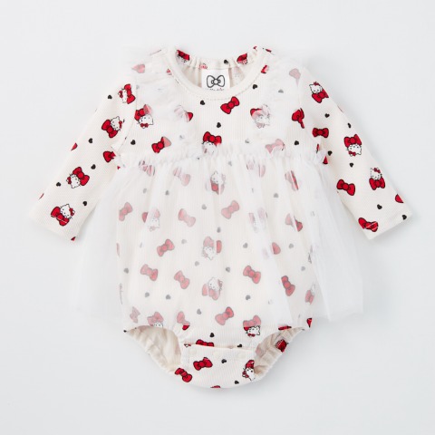 ベビー　チュニックロンパス（70・80cm・ハローキティ）