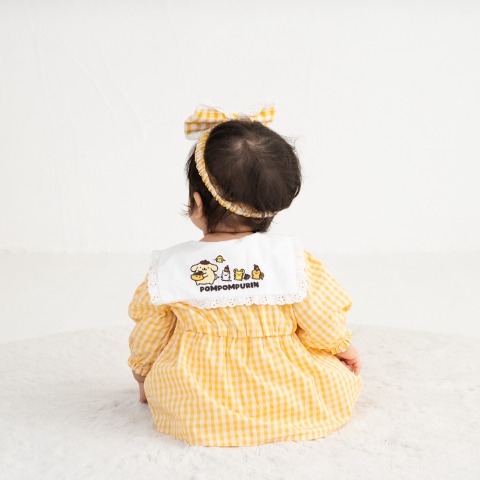 ベビー　シャツロンパス（70・80cm・ポムポムプリン）