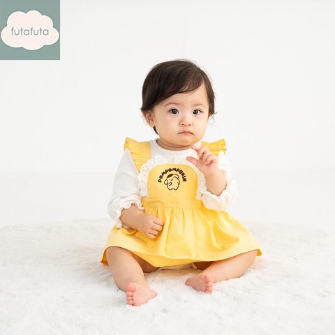 ベビー　ジャンスカロンパス（70・80cm・ポムポムプリン）