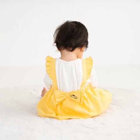 ベビー　ジャンスカロンパス（70・80cm・ポムポムプリン）