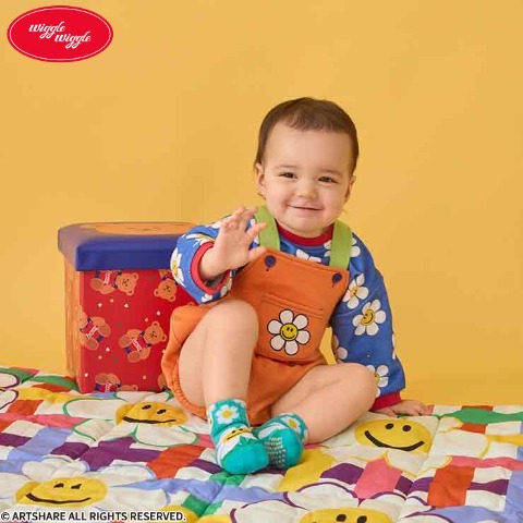 ベビー　サロペットロンパス（70・80cm・wiggle wiggle）