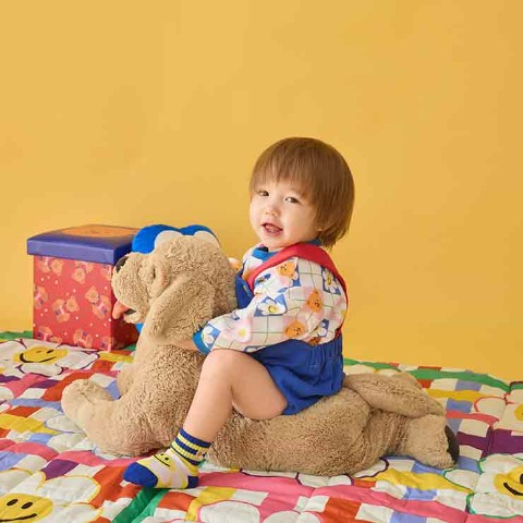 ベビー　サロペットロンパス（70・80cm・wiggle wiggle）