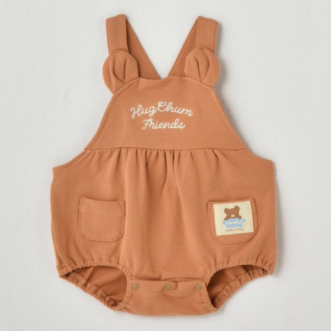 ベビー　ロンパス+帽子（70・80cm・HugChumFriends）