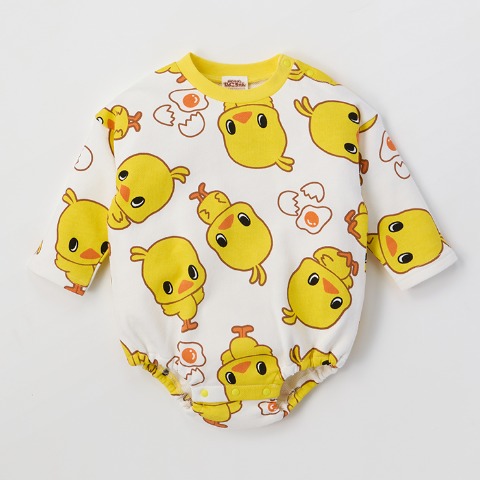 ベビー　ロンパス（70・80cm・チキンラーメンひよこちゃん）