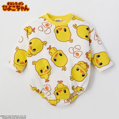ベビー　ロンパス（70・80cm・チキンラーメンひよこちゃん）