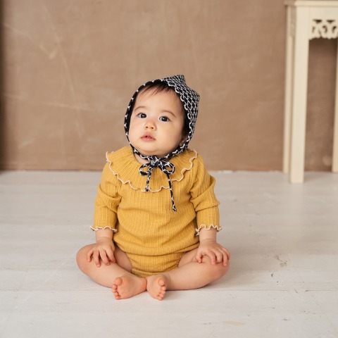 ベビー　ロンパス+帽子（70・80cm・&mignon）