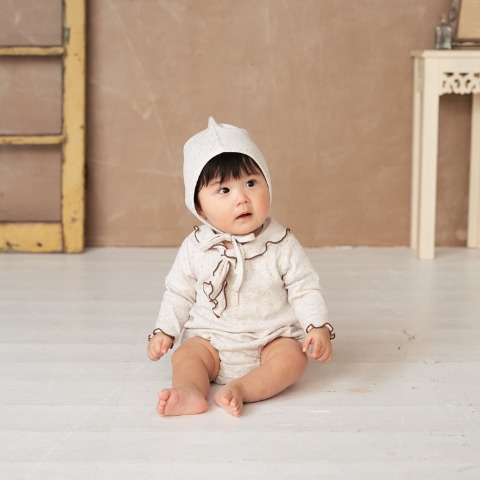 ベビー　ロンパス+帽子（70・80cm・&mignon）