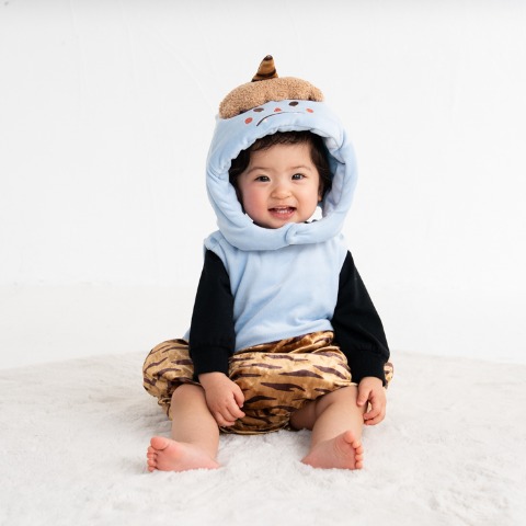 ベビー　ロンパス+帽子（80～90・90～100cm・HugChumFriends）