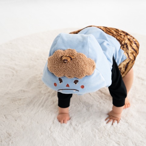 ベビー　ロンパス+帽子（80～90・90～100cm・HugChumFriends）