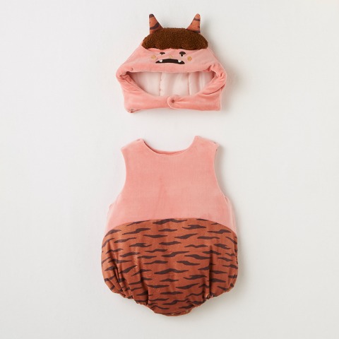 ベビー　ロンパス+帽子（80～90・90～100cm・HugChumFriends）