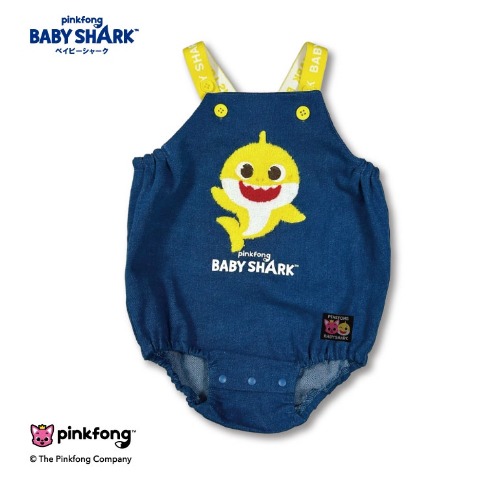 ベビー　サロペットロンパス（70・80cm・BABY SHARK）