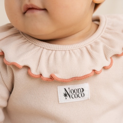 ベビー　ロンパス+ターバン（70・80cm・Nooncoco）