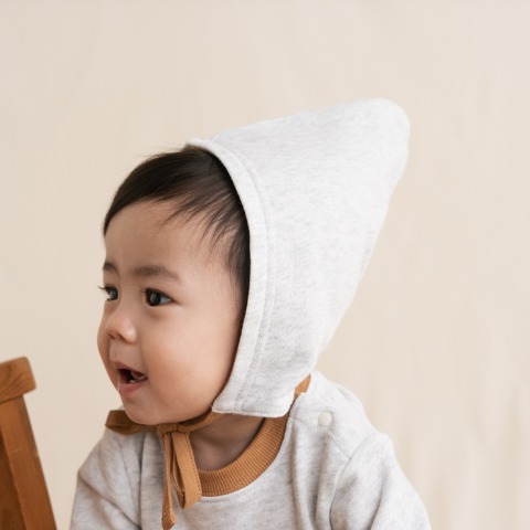 ベビー　ロンパス+ボンネット（70・80cm・Nooncoco）