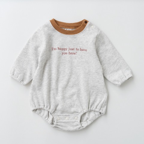 ベビー　ロンパス+ボンネット（70・80cm・Nooncoco）