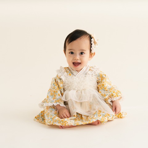 ベビー　エプロン付袴ロンパス（70・80cm・Cottoli）