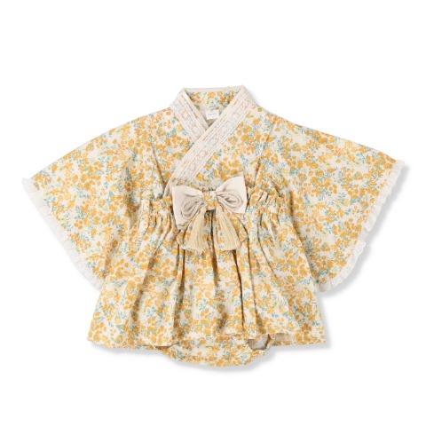 ベビー　エプロン付袴ロンパス（70・80cm・Cottoli）