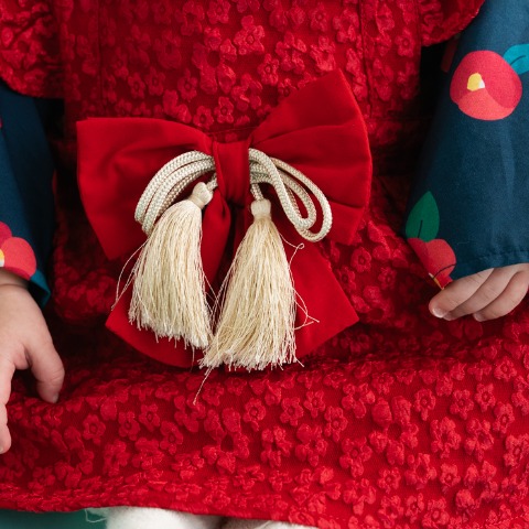 ベビー　エプロン付袴ロンパス（70・80cm・futafuta）