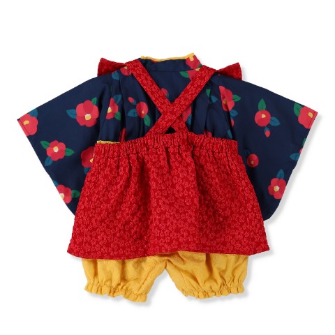 ベビー　エプロン付袴ロンパス（70・80cm・futafuta）