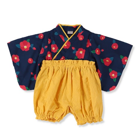 ベビー　エプロン付袴ロンパス（70・80cm・futafuta）